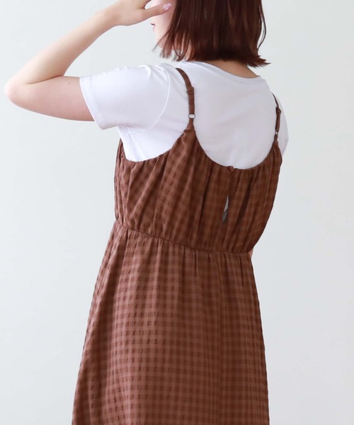 archives（アルシーヴ）の「ギャザーフレアキャミワンピース（ワンピース・レディース・ブラック/ブラウン/オフホワイト・MEDIUM）」の8枚目の写真