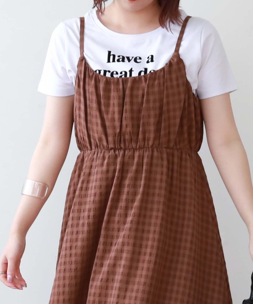 archives（アルシーヴ）の「ギャザーフレアキャミワンピース（ワンピース・レディース・ブラック/ブラウン/オフホワイト・MEDIUM）」の7枚目の写真