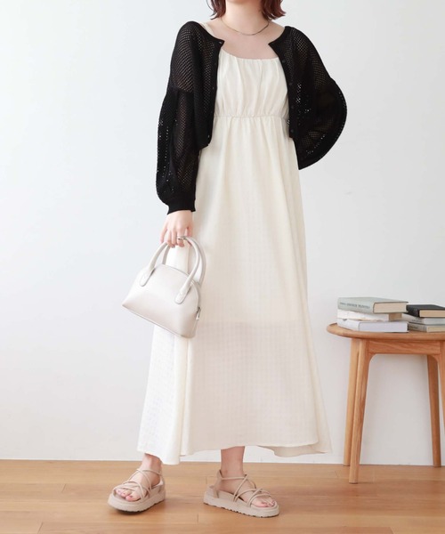 archives（アルシーヴ）の「ギャザーフレアキャミワンピース（ワンピース・レディース・ブラック/ブラウン/オフホワイト・MEDIUM）」の11枚目の写真