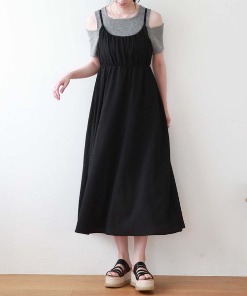 archives（アルシーヴ）の「ギャザーフレアキャミワンピース（ワンピース・レディース・ブラック/ブラウン/オフホワイト・MEDIUM）」の15枚目の写真