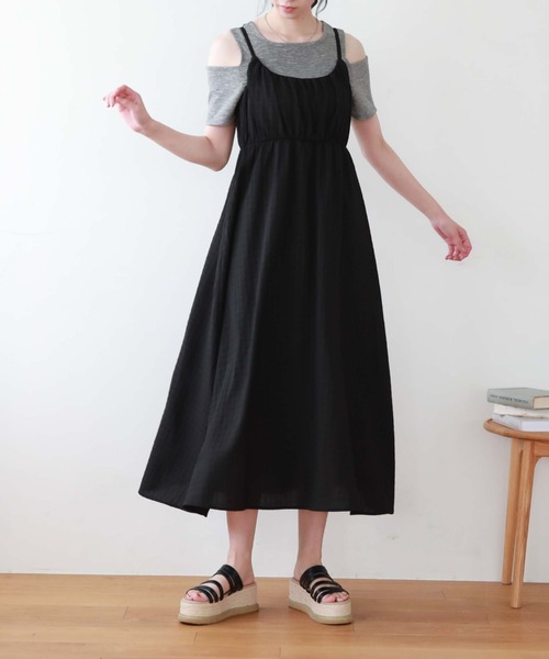 archives（アルシーヴ）の「ギャザーフレアキャミワンピース（ワンピース・レディース・ブラック/ブラウン/オフホワイト・MEDIUM）」の16枚目の写真