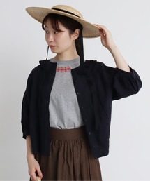 Malle | △malle Linen ワッシャー タック衿ブラウス(シャツ/ブラウス)