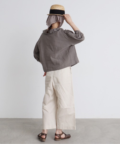 Malle（マル）の「○malle Linen ワッシャー タック衿ブラウス（シャツ 
