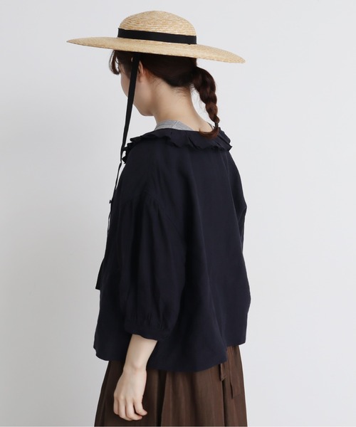 Malle（マル）の「○malle Linen ワッシャー タック衿ブラウス（シャツ 