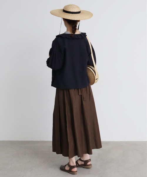 Malle（マル）の「○malle Linen ワッシャー タック衿ブラウス（シャツ 