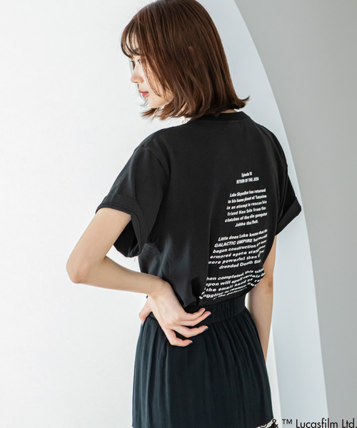 U by SPICK&SPAN（ユーバイスピックアンドスパン）の「STAR WARS Tee ロゴ（Tシャツ/カットソー・レディース・ブラック・FREE）」の6枚目の写真