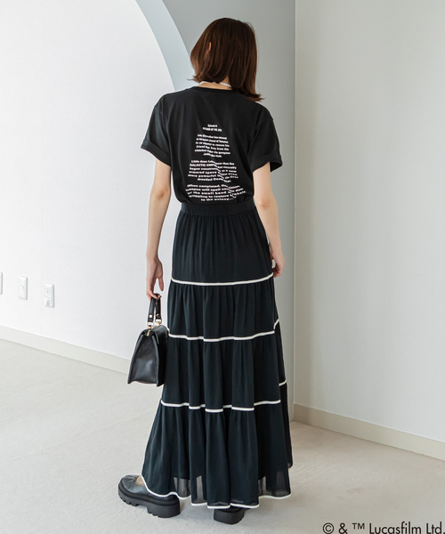 U by SPICK&SPAN（ユーバイスピックアンドスパン）の「STAR WARS Tee ロゴ（Tシャツ/カットソー・レディース・ブラック・FREE）」の8枚目の写真