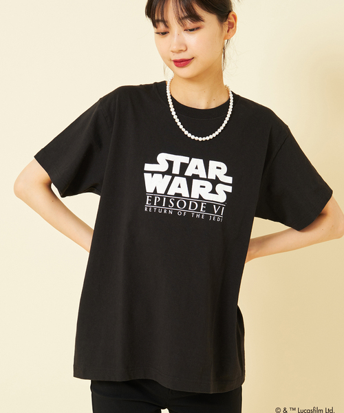 U by SPICK&SPAN（ユーバイスピックアンドスパン）の「STAR WARS Tee ロゴ（Tシャツ/カットソー・レディース・ブラック・FREE）」の11枚目の写真