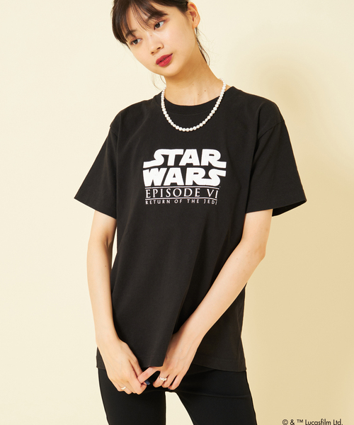 U by SPICK&SPAN（ユーバイスピックアンドスパン）の「STAR WARS Tee ロゴ（Tシャツ/カットソー・レディース・ブラック・FREE）」の12枚目の写真