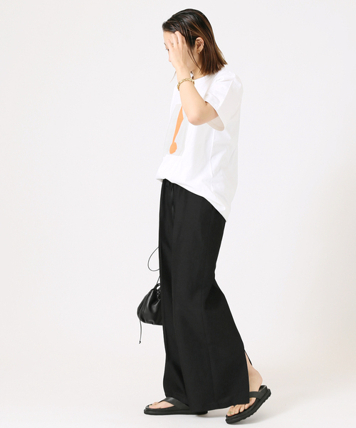 【未使用】journal standard L'essage　リネンパンツ セール】《追加》レーヨンリネンイージーパンツ（その他パンツ