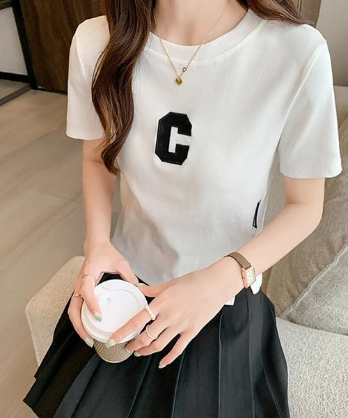 Girly Doll(ガーリードール)の「Tシャツ(Tシャツ/カットソー・レディース・ブラック/ブルー/ホワイト・M/L)」の4枚目の写真