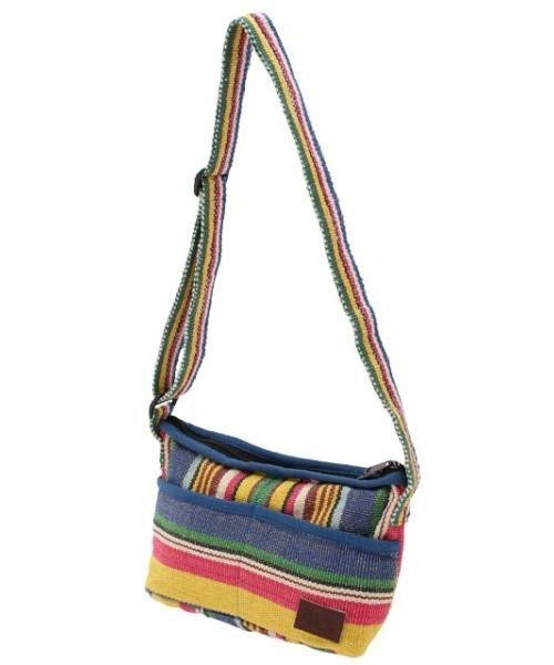 チャイハネ（チャイハネ）の「【チャイハネ】ネパール手織りコットンミニショルダーバッグ（ショルダーバッグ・メンズ・パープル/ホワイト×ブルー/ホワイト/イエロー系その他/ラベンダー/ブルー/グリーン/レッド/ブルー系その他/ダークブルー/グリーン系その他・FREE）」の10枚目の写真