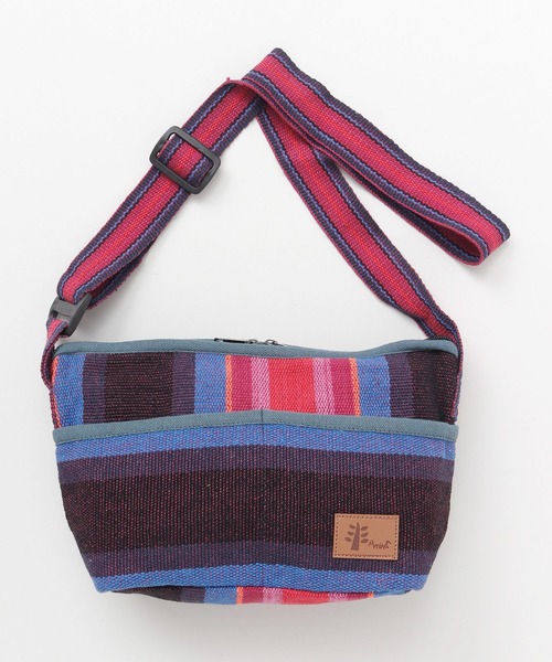 チャイハネ（チャイハネ）の「【チャイハネ】ネパール手織りコットンミニショルダーバッグ（ショルダーバッグ・メンズ・パープル/ホワイト×ブルー/ホワイト/イエロー系その他/ラベンダー/ブルー/グリーン/レッド/ブルー系その他/ダークブルー/グリーン系その他・FREE）」の17枚目の写真