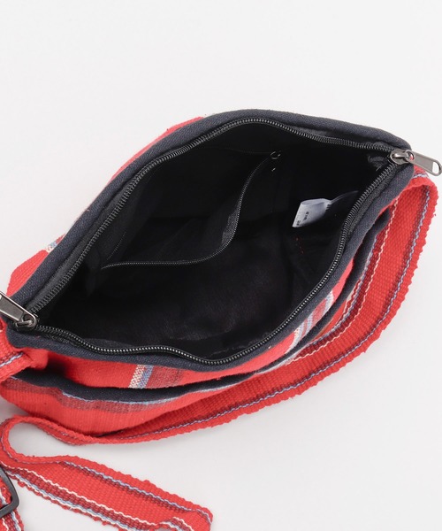 チャイハネ（チャイハネ）の「【チャイハネ】ネパール手織りコットンミニショルダーバッグ（ショルダーバッグ・メンズ・パープル/ホワイト×ブルー/ホワイト/イエロー系その他/ラベンダー/ブルー/グリーン/レッド/ブルー系その他/ダークブルー/グリーン系その他・FREE）」の19枚目の写真