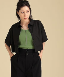 Ray BEAMS | Ray BEAMS / クロップド ワイド シャツ(シャツ/ブラウス)