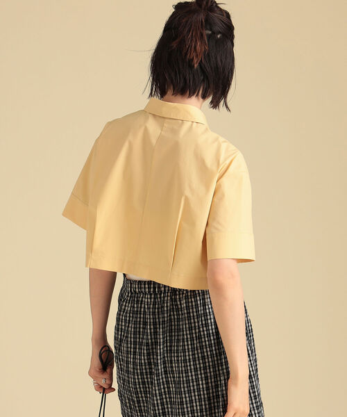 Ray BEAMS（レイビームス）の「Ray BEAMS / クロップド ワイド シャツ（シャツ/ブラウス・レディース・ホワイト/ブラック/クリーム・ONE SIZE）」の12枚目の写真