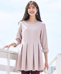 【洗える】ダブルラインタックチュニック