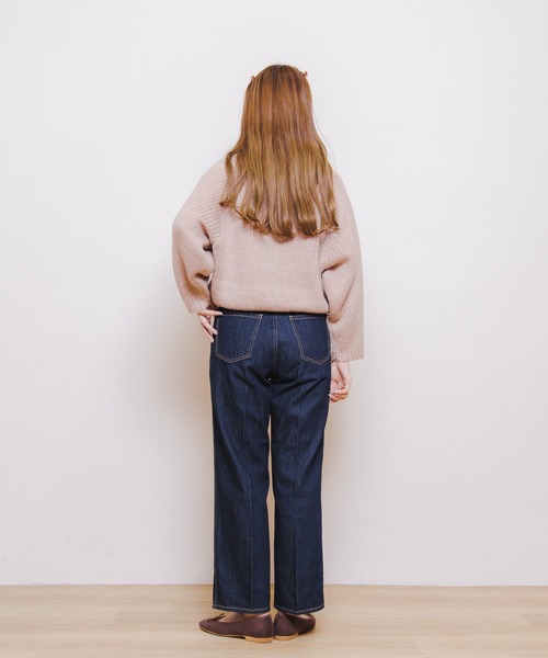 flower（フラワー）の「フェミニンニットトップ（ニット/セーター・レディース・ベージュ/ブラウン/アイボリー・FREE）」の22枚目の写真