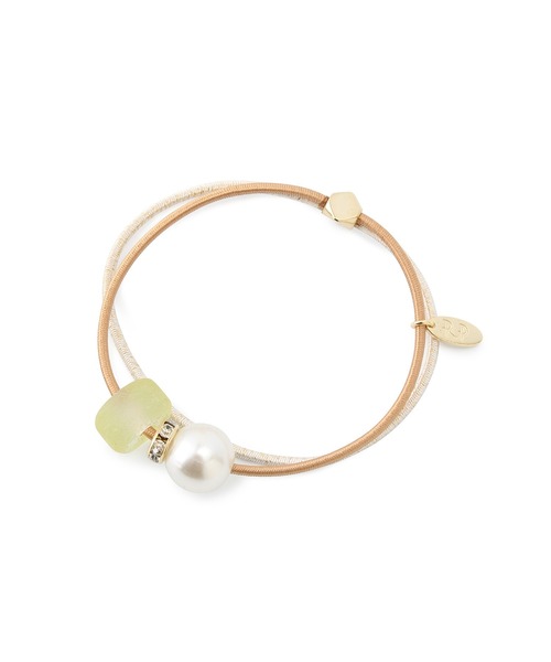 ROPE' PICNIC（ロペピクニック）の「Recycle glass パーツミックス2連ポニー（ヘアゴム・レディース・ブラック系その他/ベージュ系その他/ブルー系その他4・FREE）」の7枚目の写真