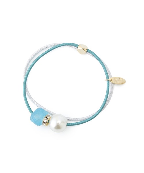 ROPE' PICNIC（ロペピクニック）の「Recycle glass パーツミックス2連ポニー（ヘアゴム・レディース・ブラック系その他/ベージュ系その他/ブルー系その他4・FREE）」の8枚目の写真