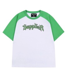 A'GEM/9 × .kom『SUPPLIER/サプライヤー』IRON LOGO RAGLAN TEE/アイロンロゴ ラグランスリーブ Tシャツ 半袖 カットソー
