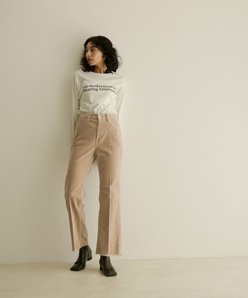 SALON adam et rope'（サロン アダム エ ロペ）の「【Healthy DENIM for SALON】別注Lotus フレアーコーデュロイパンツ（その他パンツ・レディース・ブラウン・23/24/25/26/22）」の3枚目の写真