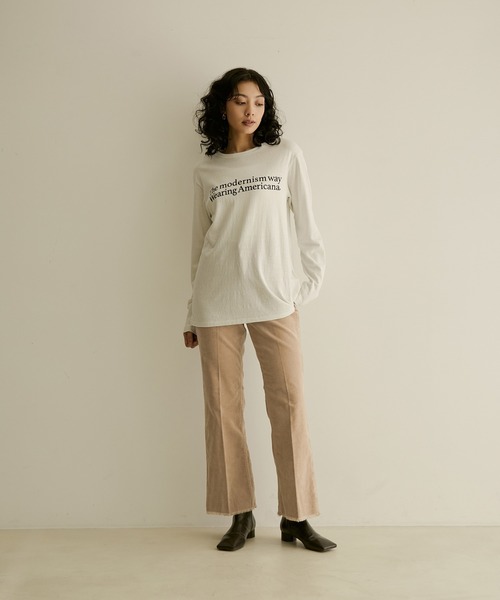 SALON adam et rope'（サロン アダム エ ロペ）の「【Healthy DENIM for SALON】別注Lotus フレアーコーデュロイパンツ（その他パンツ・レディース・ブラウン・23/24/25/26/22）」の5枚目の写真