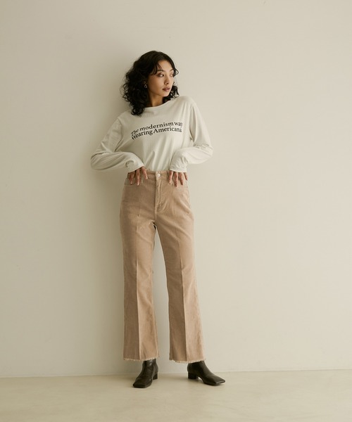 SALON adam et rope'（サロン アダム エ ロペ）の「【Healthy DENIM for SALON】別注Lotus フレアーコーデュロイパンツ（その他パンツ・レディース・ブラウン・23/24/25/26/22）」の6枚目の写真