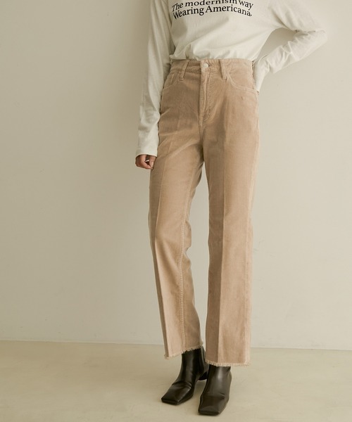 SALON adam et rope'（サロン アダム エ ロペ）の「【Healthy DENIM for SALON】別注Lotus フレアーコーデュロイパンツ（その他パンツ・レディース・ブラウン・23/24/25/26/22）」の7枚目の写真