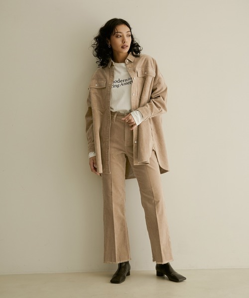 SALON adam et rope'（サロン アダム エ ロペ）の「【Healthy DENIM for SALON】別注Lotus フレアーコーデュロイパンツ（その他パンツ・レディース・ブラウン・23/24/25/26/22）」の20枚目の写真