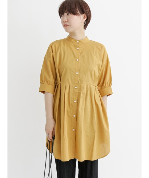 Lugnoncure(ルノンキュール)の「ヨーク切替タックチュニック(シャツ/ブラウス・レディース・ブラック/オフホワイト/イエロー・フリ-)」の3枚目の写真