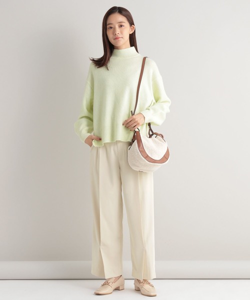 Andemiu（アンデミュウ）の「ウールカシミヤハイネックニット295030（ニット/セーター・レディース・ブラウン/ブルー/ライトイエロー・FREE）」の17枚目の写真