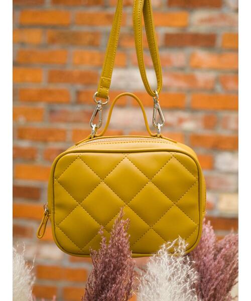 Lugnoncure（ルノンキュール）の「キルティングショルダーバッグ（ハンドバッグ・レディース・ブラック/オフホワイト/イエロー・ﾌﾘ-）」の8枚目の写真