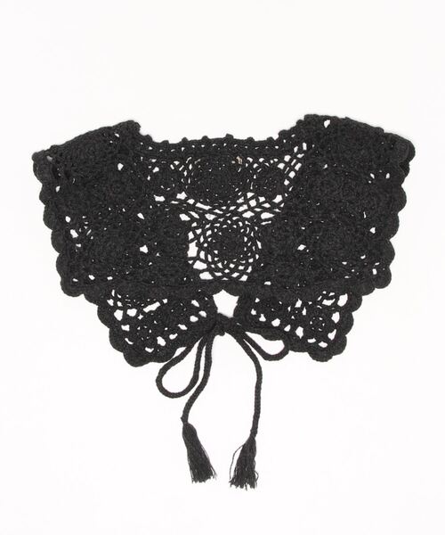 Samansa Mos2（サマンサ モスモス）の「手編みセーラーニット付け襟（付け襟・レディース・ベージュ/モカ/チャコール・ﾌﾘ-）」の7枚目の写真