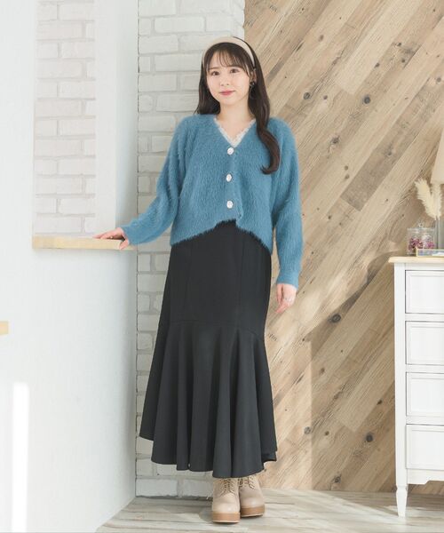 ems excite（エムズエキサイト）の「ジョーゼットマーメイドSK（スカート・レディース・ブラック/パープル/ブラウン/ホワイト系その他・FREE）」の22枚目の写真