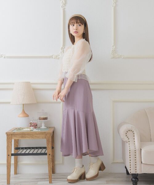 ems excite（エムズエキサイト）の「ジョーゼットマーメイドSK（スカート・レディース・ブラック/パープル/ブラウン/ホワイト系その他・FREE）」の15枚目の写真