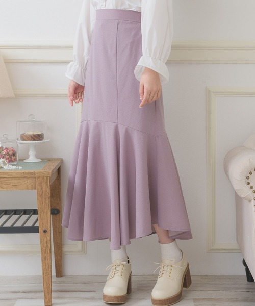 ems excite（エムズエキサイト）の「ジョーゼットマーメイドSK（スカート・レディース・ブラック/パープル/ブラウン/ホワイト系その他・FREE）」の4枚目の写真