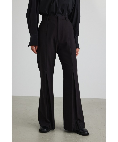 STYLEMIXER（スタイルミキサー）の「フロントプリーツフレアパンツ（その他パンツ・レディース・ブラック/ベージュ・SMALL/X-SMALL/MEDIUM）」の2枚目の写真