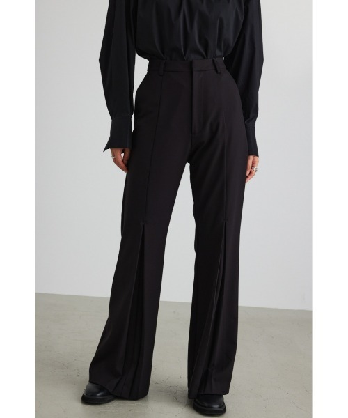 STYLEMIXER（スタイルミキサー）の「フロントプリーツフレアパンツ（その他パンツ・レディース・ブラック/ベージュ・SMALL/X-SMALL/MEDIUM）」の4枚目の写真