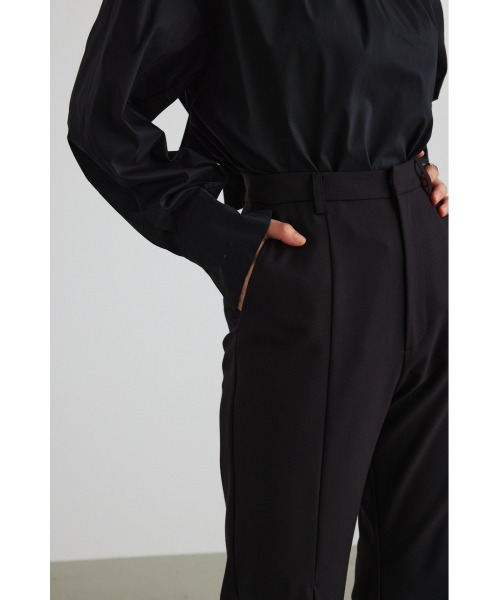 STYLEMIXER（スタイルミキサー）の「フロントプリーツフレアパンツ（その他パンツ・レディース・ブラック/ベージュ・SMALL/X-SMALL/MEDIUM）」の5枚目の写真