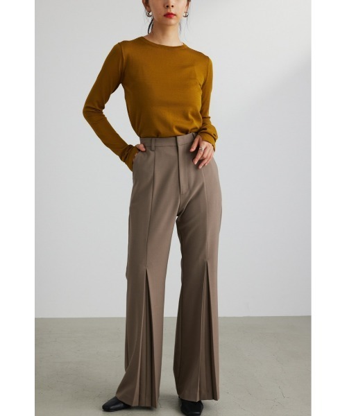 STYLEMIXER（スタイルミキサー）の「フロントプリーツフレアパンツ（その他パンツ・レディース・ブラック/ベージュ・SMALL/X-SMALL/MEDIUM）」の11枚目の写真