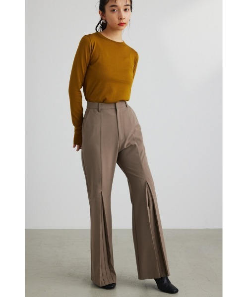 STYLEMIXER（スタイルミキサー）の「フロントプリーツフレアパンツ（その他パンツ・レディース・ブラック/ベージュ・SMALL/X-SMALL/MEDIUM）」の12枚目の写真