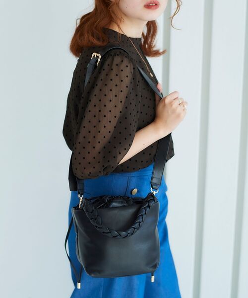 le.coeur blanc（ルクールブラン）の「メッシュハンドルショルダーバッグ（ショルダーバッグ・レディース・ピンク/ブラック・FREE）」の3枚目の写真