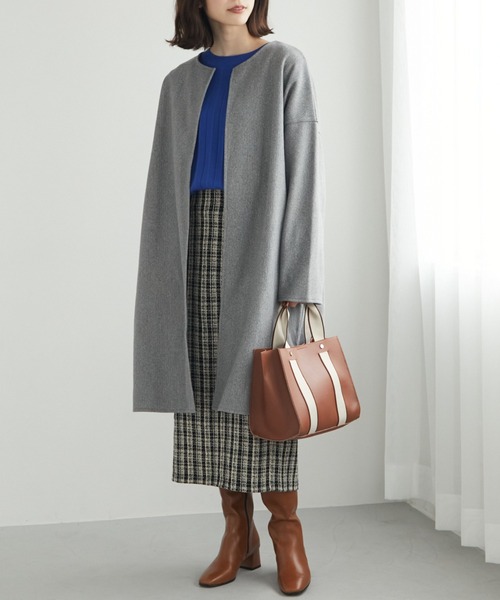 Green Parks（グリーンパークス）の「圧縮ポンチノーカラーロング