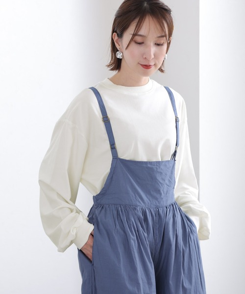 ElegChic（エレグシック）の「袖ぷっくりスリーブプルオーバー（Tシャツ/カットソー・レディース・ブラック/杢グレー/オフホワイト・LL～3L/4L～5L/M～Ｌ）」の8枚目の写真