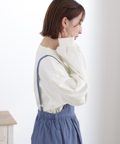 ElegChic（エレグシック）の「袖ぷっくりスリーブプルオーバー（Tシャツ/カットソー・レディース・ブラック/杢グレー/オフホワイト・LL～3L/4L～5L/M～Ｌ）」の9枚目の写真