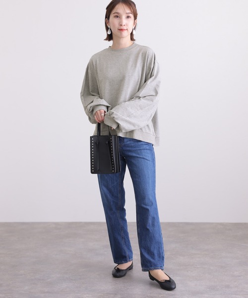 ElegChic（エレグシック）の「袖ぷっくりスリーブプルオーバー（Tシャツ/カットソー・レディース・ブラック/杢グレー/オフホワイト・LL～3L/4L～5L/M～Ｌ）」の15枚目の写真