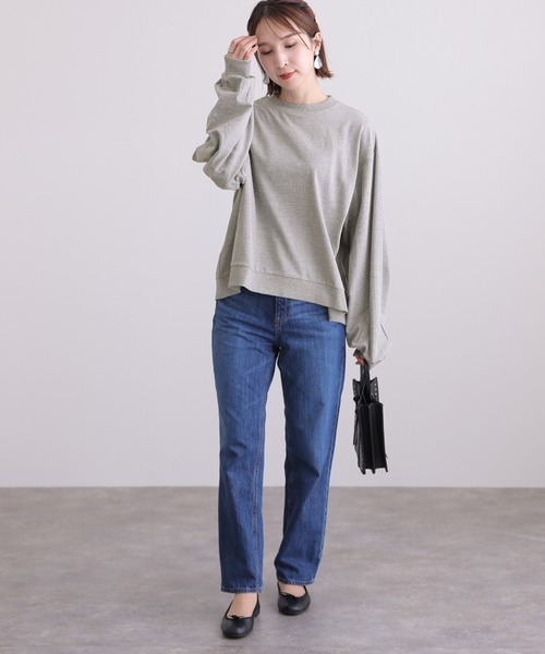 ElegChic（エレグシック）の「袖ぷっくりスリーブプルオーバー（Tシャツ/カットソー・レディース・ブラック/杢グレー/オフホワイト・LL～3L/4L～5L/M～Ｌ）」の20枚目の写真