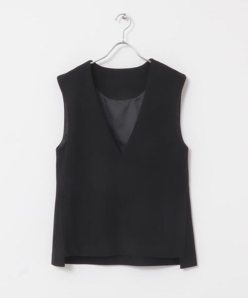 SENSE OF PLACE by URBAN RESEARCH（センスオブプレイスバイアーバンリサーチ）の「ウールライクジャージVネックジレ（ベスト・レディース・ブラック/ライトベージュ/グリーン/ブラック系その他/ベージュ系その他/ブラウン・ONE）」の13枚目の写真