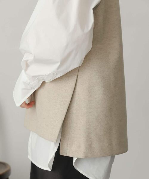 SENSE OF PLACE by URBAN RESEARCH（センスオブプレイスバイアーバンリサーチ）の「ウールライクジャージVネックジレ（ベスト・レディース・ブラック/ライトベージュ/グリーン/ブラック系その他/ベージュ系その他/ブラウン・ONE）」の18枚目の写真